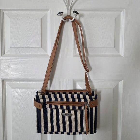 Rosetti Zuma Lizzie Shai Mini Crossbody Navy & White Canvas - Picture 3 of 13